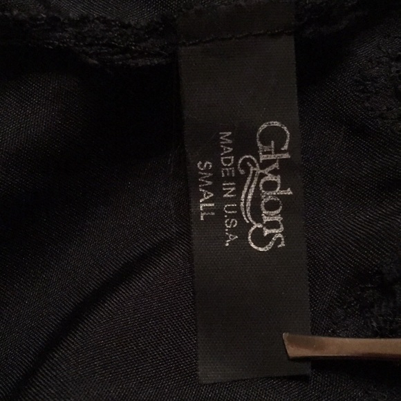 Vintage Glydons black lace trim bodysuits lingerie size S - Picture 5 of 6